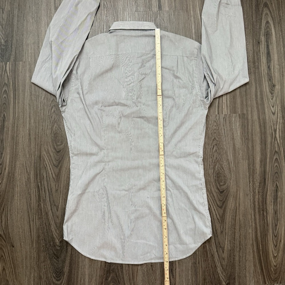 J Lindeberg Daniele 1000's Stripes Long Sleeve Slim Fit 38/15 Men's Dress Shirt - Picture 6 of 15
